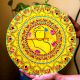 Handcrafted Murlidhar Krishna Mandala Wooden Wall Painting