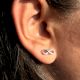 925 Sterling Silver Infinity CZ Stud Earrings