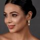 Kundan Polki Teardrop Pearl Drop Earrings Pair