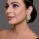 Emerald Enamel Mirror Drop Earrings with Handcrafted Gold Tone Finish