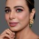 Emerald Enamel Mirror Drop Earrings with Handcrafted Gold Tone Finish