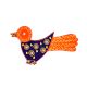 Handcrafted Folk Bird Wooden Fridge Magnet Kitchen Decor