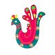Handcrafted Folk Peacock Wooden Fridge Magnet Kitchen Decor