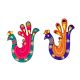 Handcrafted Folk Peacock Wooden Fridge Magnet Kitchen Decor