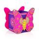 Handcrafted Wooden Butterfly Motif Pen Stand