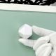White Geometric Wooden Cabinet Knob