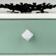 White Geometric Wooden Cabinet Knob