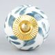 Grey Leaf Ceramic Knob (1)