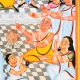 Cloth and Paper Kalighat Painting of Goddess Durga Slaying Mahishasura by Artist Sahajan Chitrakar