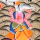 Hand-Painted Kalighat Painting of Lord Shiva with Nandi by Artist Sahajan Chitrakar