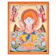 Cloth and Paper Dancing Lord Ganesha Kalighat Painting by Artist Sahajan Chitrakar