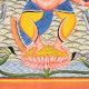 Cloth and Paper Dancing Lord Ganesha Kalighat Painting by Artist Sahajan Chitrakar