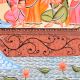 Lord Vishnu in Makara Boat Cloth and Paper Kalighat Painting by Artist Sahajan Chitrakar