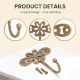 3 Pieces Single Brass Flower Wall Mounted Hook In Antique Finish