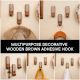 Wooden Decorative Adhesive Wall Key And Towel Holder