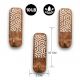 Brown And White Decorative Wooden Adhesive Wall Hook