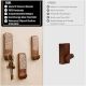 Brown And White Decorative Wooden Adhesive Wall Hook