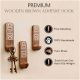 Wooden Handmade Brown And White Adhesive Wall Hook