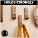 Wooden Handmade Brown And White Adhesive Wall Hook