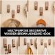 Wooden Handmade Brown And White Adhesive Wall Hook
