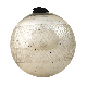 Round Antique Silver Mercury Glass Christmas Ornament