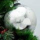 Round Antique Silver Mercury Glass Christmas Ornament