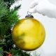 Green Vintage Round Star Glass Hanging Ornament