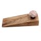 2 Pieces Pink Hexagon Small Ceramic Wooden Door Stopper
