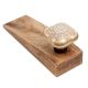 2 Pieces Mustard Square Ceramic Wooden Door Stopper