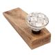 2 Pieces Grey and White Golden Checkerboard Ceramic Door Stopper
