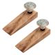 2 Pieces Green Butterfly Swarm Ceramic Wooden Door Stopper