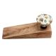 2 Pieces Imperial Flower Golden Pattern Ceramic Wooden Door Stopper