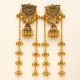 Handcrafted Kashmiri-Inspired Gold Tone Jhumka Earrings