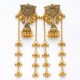 Handcrafted Kashmiri-Inspired Gold Tone Jhumka Earrings