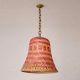 Handcrafted Bamboo Pink Woven Pendant Lamp