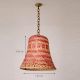 Handcrafted Bamboo Pink Woven Pendant Lamp