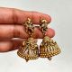 Handmade Brass Metal Jewellery Antique Dome Jhumka Earrings