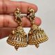 Handmade Brass Metal Jewellery Antique Dome Jhumka Earrings