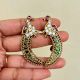 Handmade Brass Metal Jewellery Peacock Hoop Earrings