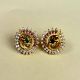 Handmade Brass Metal Jewellery Paisley Stud Earrings