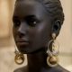 Handcrafted Metal Temple Hoop Earrings
