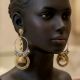 Handcrafted Metal Temple Hoop Earrings