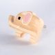 Handcrafted Pine Wood Elephant Knob