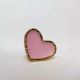 Pink Handmade Brass Heart Knob