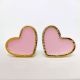 Pink Handmade Brass Heart Knob