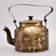 Hand Crafted Brass Kettle for Decoration in Gujarati Art