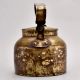 Hand Crafted Brass Kettle for Decoration in Gujarati Art