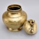 South Indian Vintage Brass Holy Ganga Jali Pot for Decor