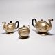 Handcrafted Finest Brass Kettle Set of 3 in Vintage Finish for Decor