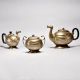 Handcrafted Finest Brass Kettle Set of 3 in Vintage Finish for Decor